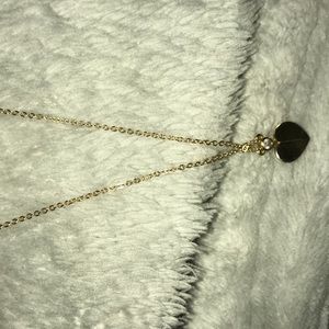 4K gold heart necklace